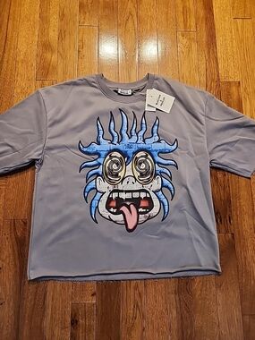 MEN'S Bleecker & Mercer  2XL Gray Good Vibes Boxy Graphic T-Shirt